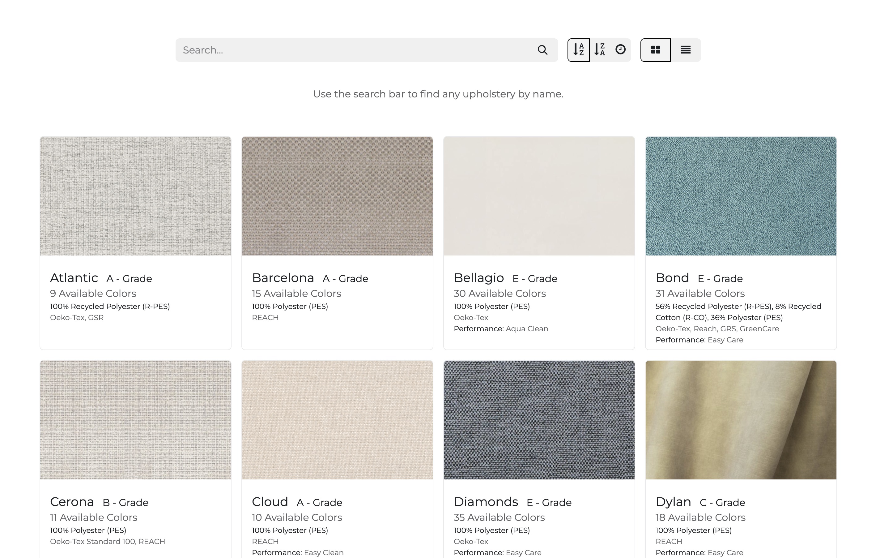 Upholstery Collection Site Preview